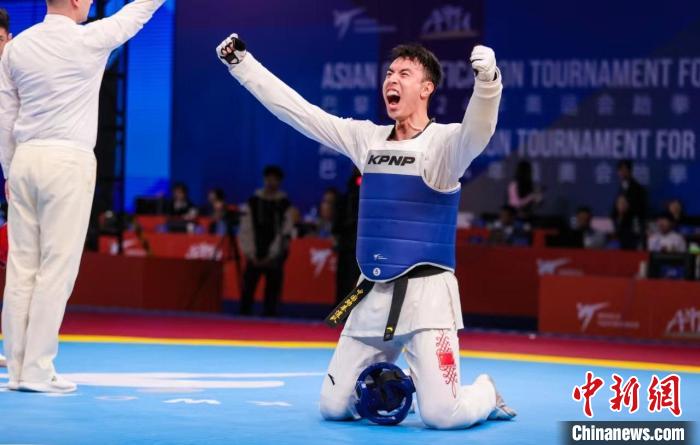 中国跆拳道选手宋兆祥直落两局胜中国台北选手