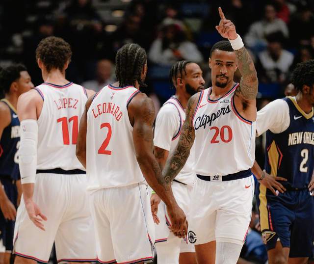 伦纳德复出快船首节领先18分 鹈鹕反扑半场追平